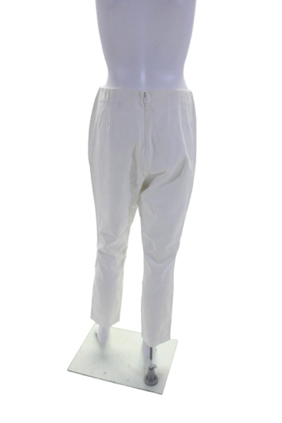 Rag & Bone Womens Cotton White High Rise Button Ankle Straight Leg Pants Size 8