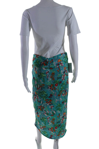 Interstyle Women's Hook Closure Lined Wrap Midi Skirt Floral Size M