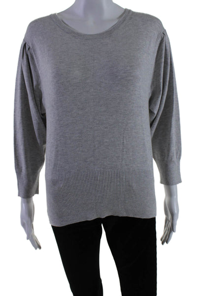 Survival Women's Round Neck Long Sleeves Pullover Sweater Gray Size L