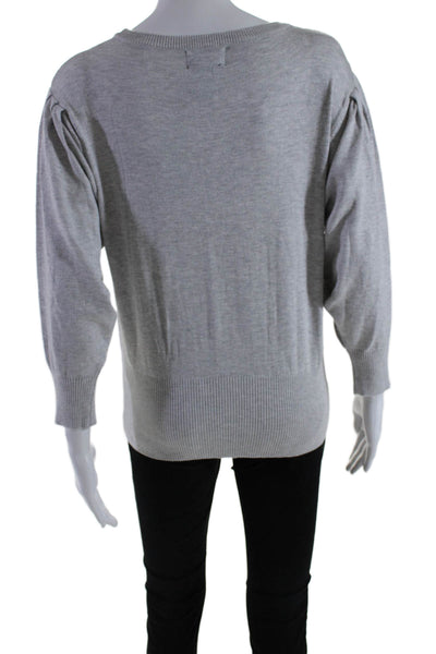 Survival Women's Round Neck Long Sleeves Pullover Sweater Gray Size L