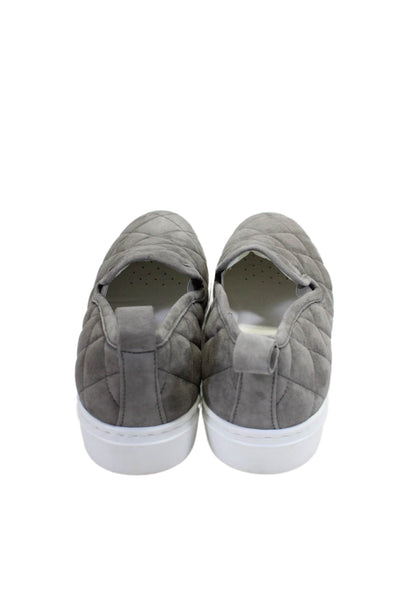 M.Gemi Womens Quilted Textured Slight Platform Slip On Casual Shoes Gray Size EU