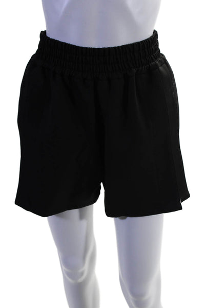 An Only Child Womens Elastic Waistband Mid Rise Short Shorts Black Size Large