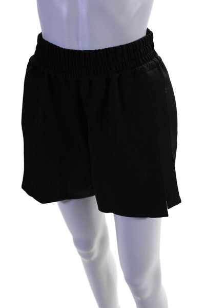 An Only Child Womens Elastic Waistband Mid Rise Short Shorts Black Size Large