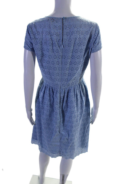 Brooks Brothers Womens Sleeveless Short Sleeve A-line Short Dress Blue Sizw 6