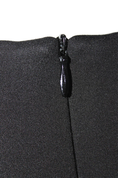 Seraphine Womens Back Zip 3/4 Sleeve V Neck Shift Dress Black Size 6
