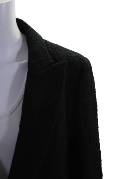 Brioni Womens Wool 2 Pocket Long Sleeve Open Front Blazer Jacket Black Size 40