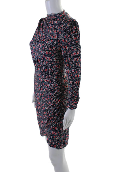 Rebecca Taylor Women's Long Sleeves Rouge Wrap Mini Dress Floral Size XS