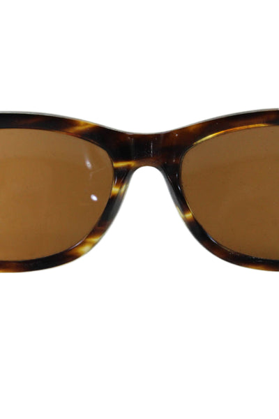 Warby Parker Womens Thick Square Tortoise Print Frame Sunglasses Plastic Brown