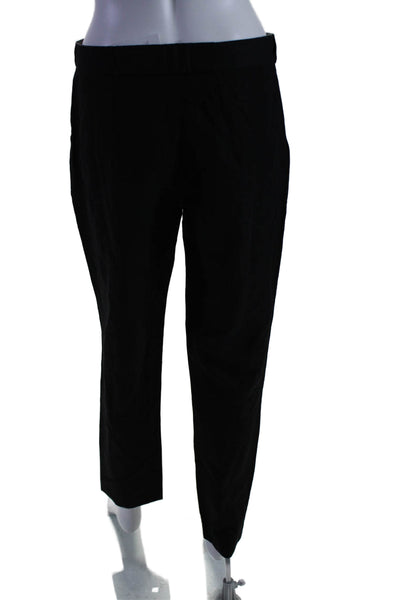 Theyskens Theory Womens Flat Zip Front Tapered Dress Pants Black 28