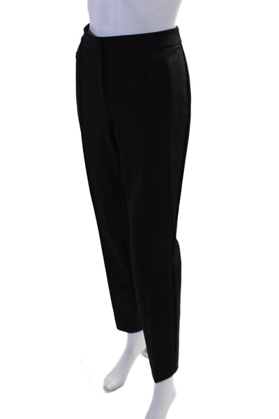 Lafayette 148 New York Women's Flat Front Straight Leg Pants Black Size 8