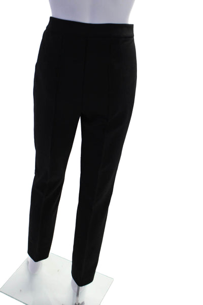 Lafayette 148 New York Women's Flat Front Straight Leg Pants Black Size 8