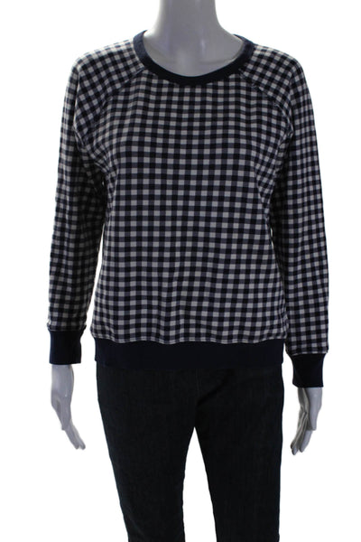 Draper James Women's Round Neck Long Sleeves Pullover Sweatshirt Check Size S