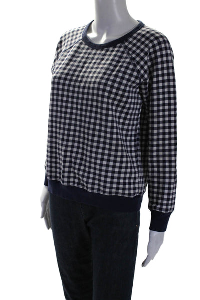 Draper James Women's Round Neck Long Sleeves Pullover Sweatshirt Check Size S