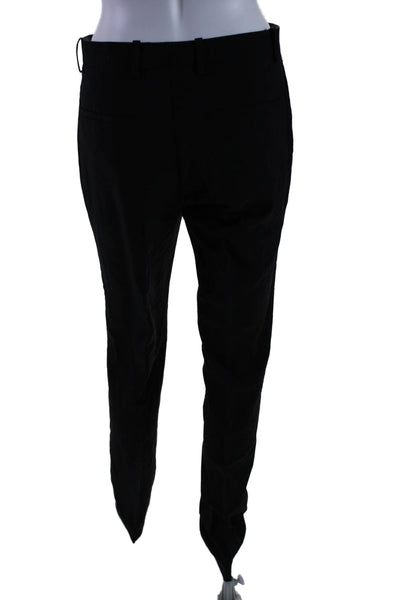 Theory Womens Flat Zip Front Tapered Leg Pleated Dress Pants Black 28 in