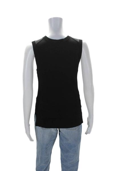 Theory Womens Black Crew Neck Sleeveless Tank Top Size S