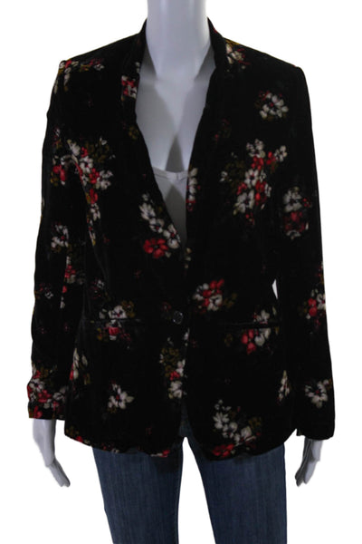 Forte Forte Womens Long Sleeve Floral Print Blouse Black Size Small