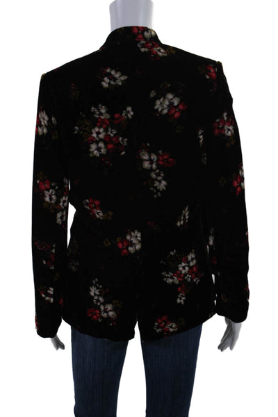 Forte Forte Womens Long Sleeve Floral Print Blouse Black Size Small