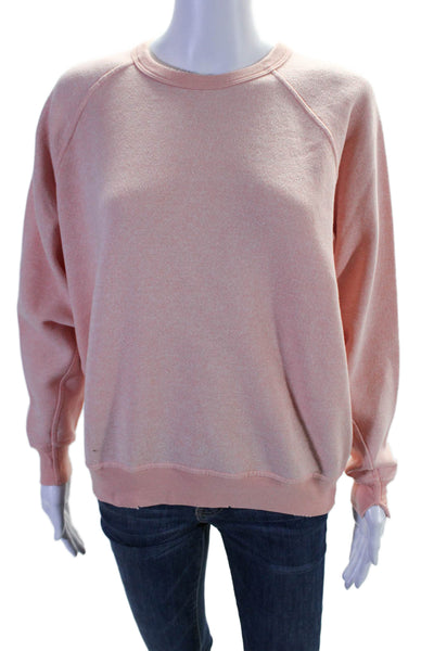 The Great Women's Crewneck Long Sleeves Pullover Sweatshirt Pink Size 0