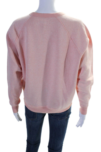 The Great Women's Crewneck Long Sleeves Pullover Sweatshirt Pink Size 0