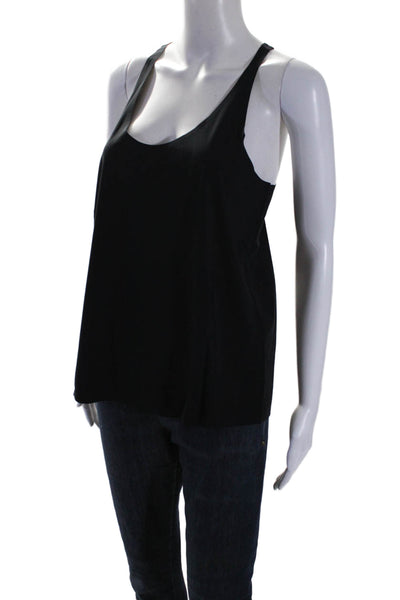 Aday Womens Scoop Neck Racerback Dream Harder Activewear Tank Top Black Size M