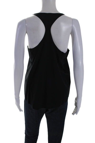 Aday Womens Scoop Neck Racerback Dream Harder Activewear Tank Top Black Size M