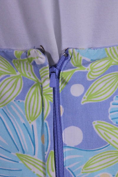 Lilly Pulitzer Womens Back Zip Underwater Pencil Skirt Blue Green Size 12