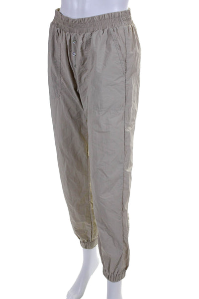 Donni Womens Elasticated Lightweight Windbreaker Pants Beige Size S