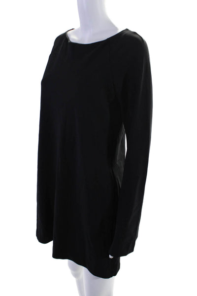 Carbone Womens Long Sleeve Sleek Scoop Neck Fancy Dress Black Size M