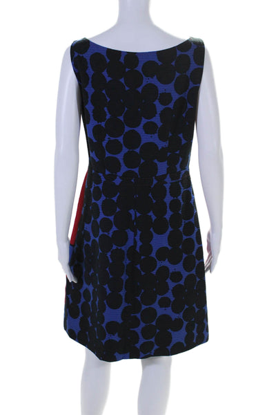 Moschino Cheap & Chic Womens Abstract Print Dress Red Blue Cotton Size 10