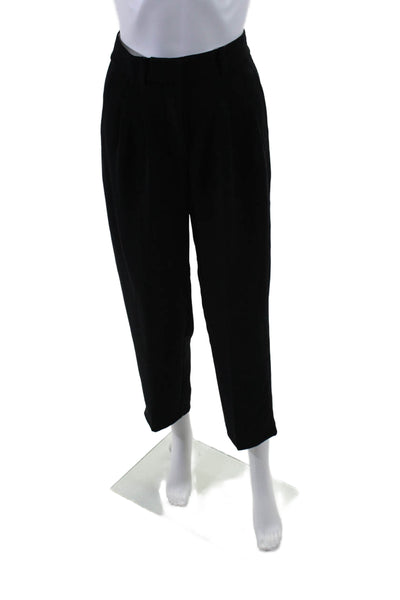 Wilfred Womens Zipper Fly High Rise Pleated Straight Leg Pants Black Size 2