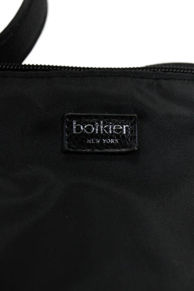 Botkier Womens Leather Trim Zip Closure Tote Bag Black Size M