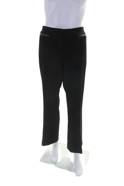 Classiques Entier Womens Black High Rise Pleated Bootcut Dress Pants Size 10