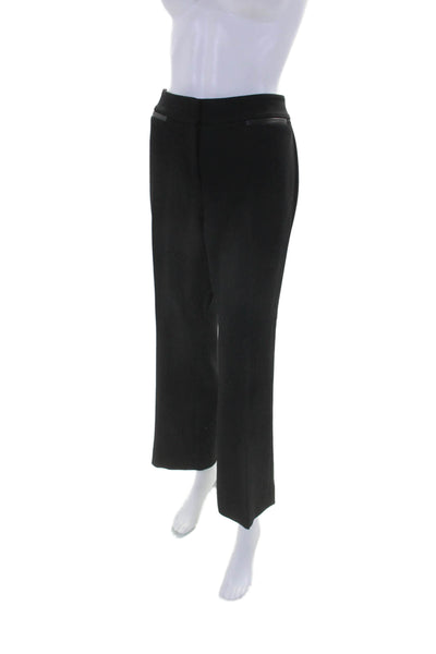 Classiques Entier Womens Black High Rise Pleated Bootcut Dress Pants Size 10