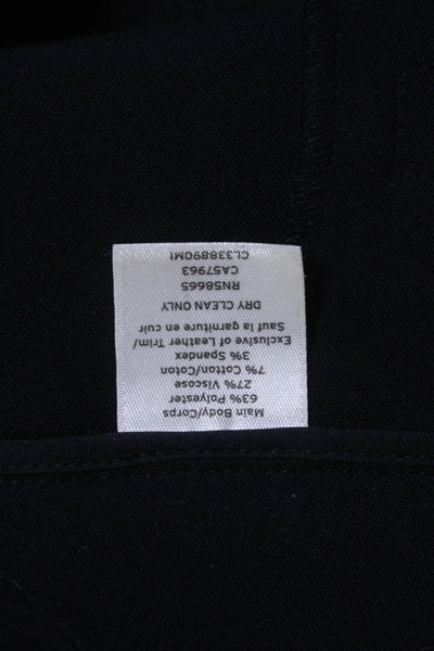Classiques Entier Womens Navy High Rise Pleated Bootcut Dress Pants Size 10