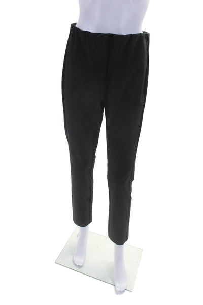 Theory Womens Elastic Waist Pull On High Rise Straight Leg Pants Black Size 10