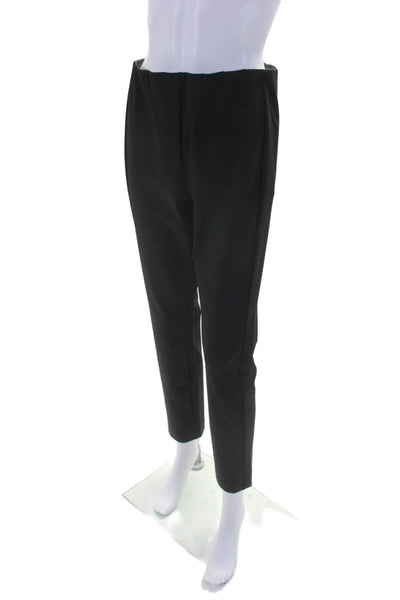 Theory Womens Elastic Waist Pull On High Rise Straight Leg Pants Black Size 10