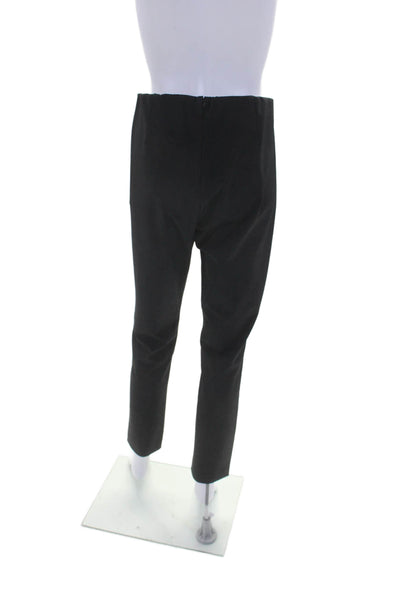 Theory Womens Elastic Waist Pull On High Rise Straight Leg Pants Black Size 10