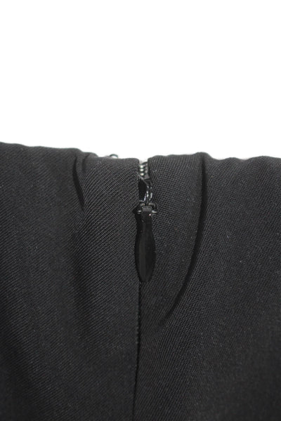 Theory Womens Elastic Waist Pull On High Rise Straight Leg Pants Black Size 10