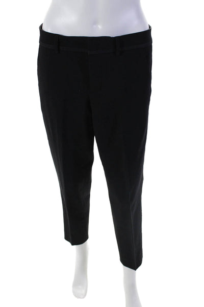 Vince Womens Wool Four Pocket Mid-Rise Tapered Pants Trousers Black Size 4