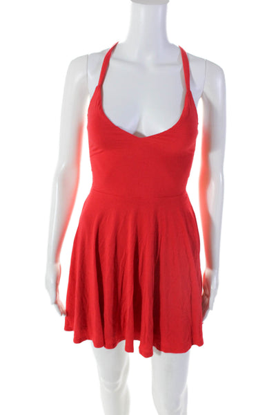 Lovers + Friends Sleeveless Cross Strap V Neck Mini Shift Dress Red Size XS