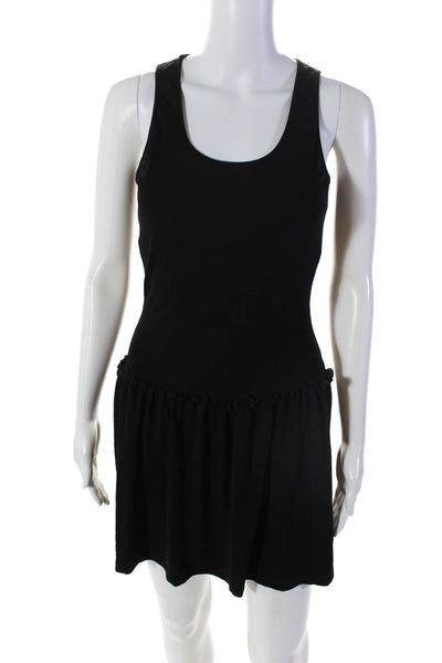 Michael Kors Womens Sleeveless Scoop Neck Mini Shift Dress Black Size 4