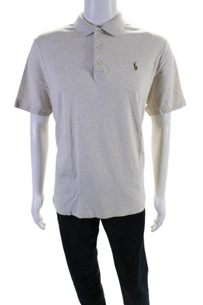 Polo Ralph Lauren Mens Short Sleeved Embroidered Classic Fit Shirt White Size L