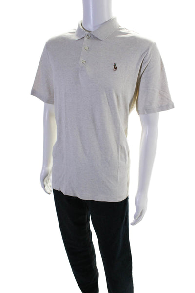 Polo Ralph Lauren Mens Short Sleeved Embroidered Classic Fit Shirt White Size L