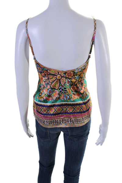 Molly Bracken Women's V-Neck Spaghetti Straps Floral Tank Top Size XS