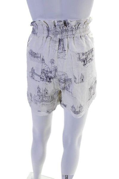 Fate. Women's Paper Bag Waist Tassel Pockets Print Dress Short Size L