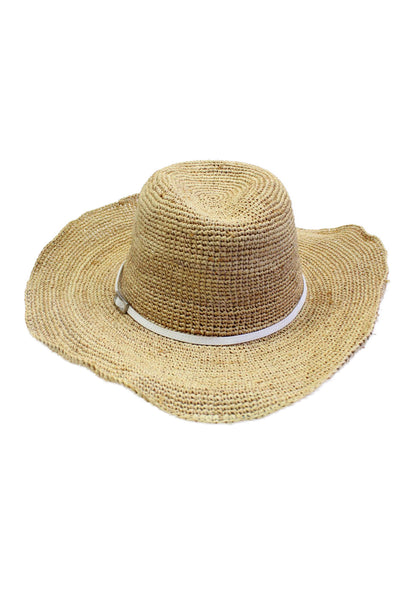 Hat Attack Womens Straw Textured Lined Elastic Band Beach Hat Yellow OS