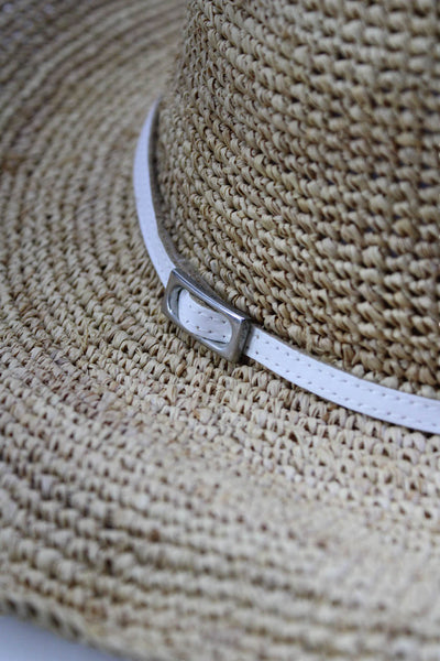 Hat Attack Womens Straw Textured Lined Elastic Band Beach Hat Yellow OS