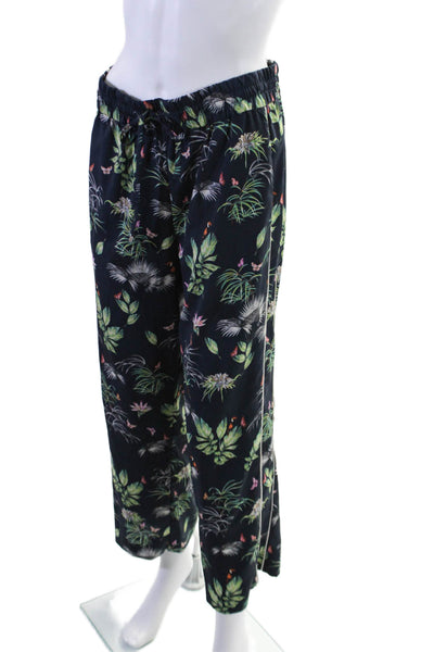 Rachel Roy Womens Elastic Waistband Drawstring Crop Leg Casual Pants Navy Size S