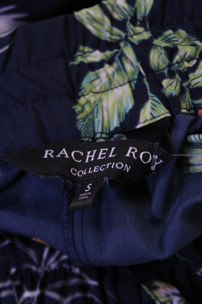 Rachel Roy Womens Elastic Waistband Drawstring Crop Leg Casual Pants Navy Size S