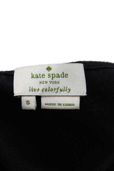 Kate Spade New York Womens Bow Neckline Tank Top Black Cotton Size Small